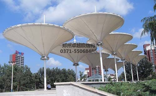 某廣場的景觀膜結(jié)構遮陽傘