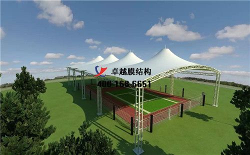 朔州膜結構籃球場【康莊服務區(qū)籃球場等】工程設計施工案例