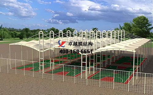  普洱膜結(jié)構(gòu)網(wǎng)球場(chǎng)門球場(chǎng)籃球場(chǎng)（普洱星銳籃球公園）設(shè)計(jì)施工安裝案例