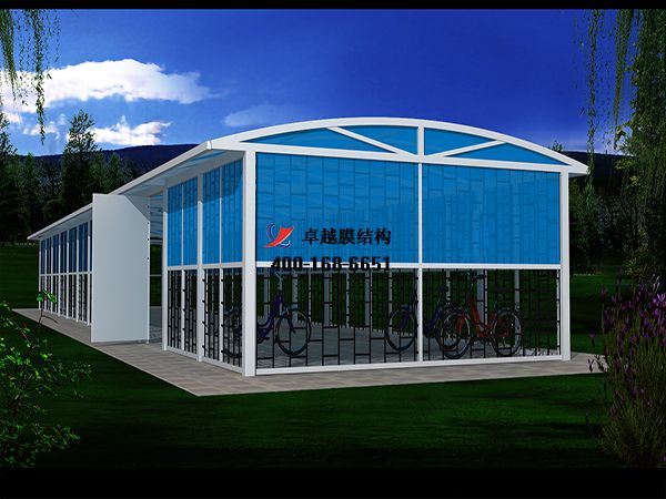     岳陽(yáng)<font color='red'>膜結(jié)構(gòu)車(chē)棚</font>【岳陽(yáng)格瑞科技有限公司-停車(chē)棚】工程實(shí)例