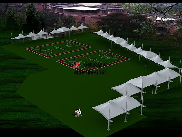      邵陽(yáng)<font color='red'>膜結(jié)構(gòu)車(chē)棚</font>【邵陽(yáng)維克液壓股份有限公司-停車(chē)棚】工程實(shí)例