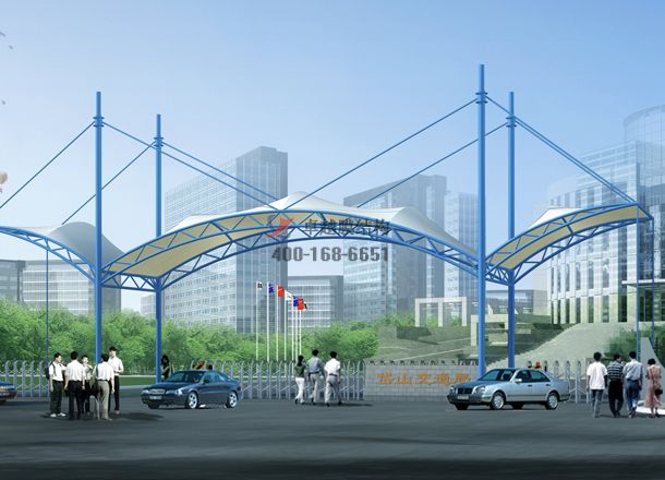 鄭州大型商業(yè)街ETFE膜結(jié)構(gòu)屋頂 　　