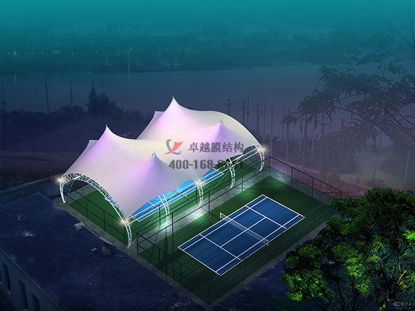 周口門球場雨棚網(wǎng)球場膜結(jié)構(gòu)頂棚罩棚設計施工 　　