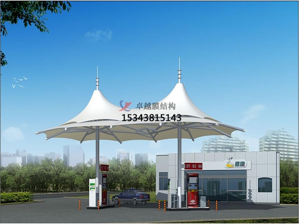 銅陵膜結構加油站頂棚【生產(chǎn)廠家】銅陵加氣站膜結構遮陽棚公司 　　