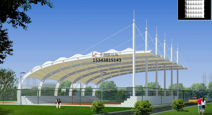 營口門球場膜結(jié)構罩棚【案例】設計公司