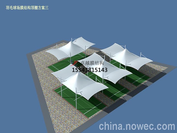 十堰體育場膜結(jié)構罩棚設計 　　