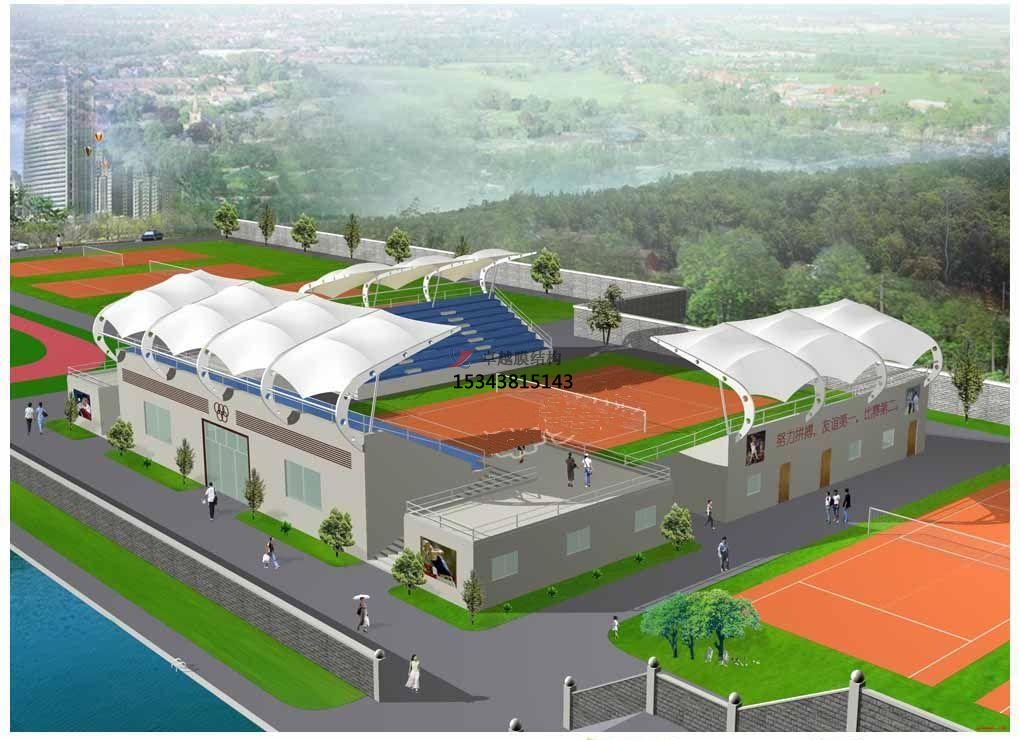 商丘市張拉膜看臺【商丘學院等】設(shè)計施工案例