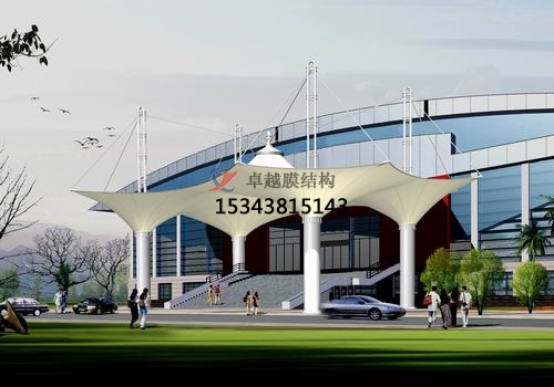 膜結(jié)構(gòu)大門(mén)、建筑入口效果圖