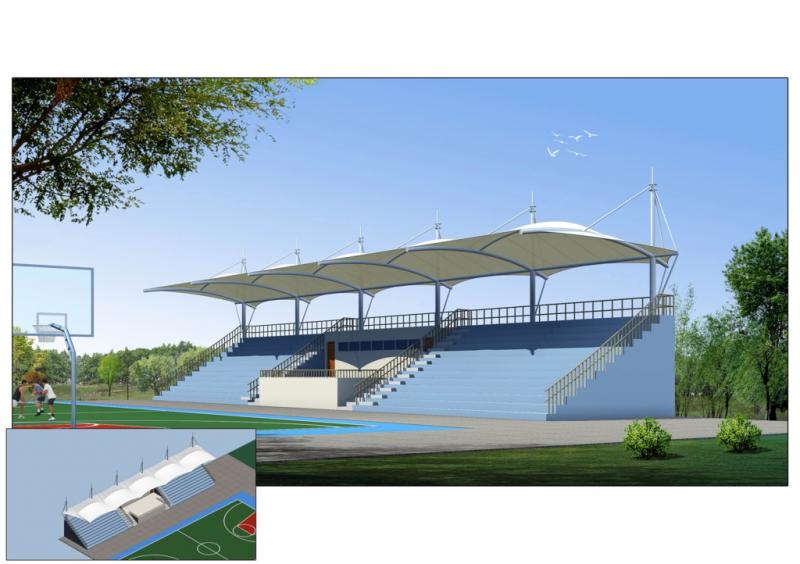 堅如磐石的膜結構看臺