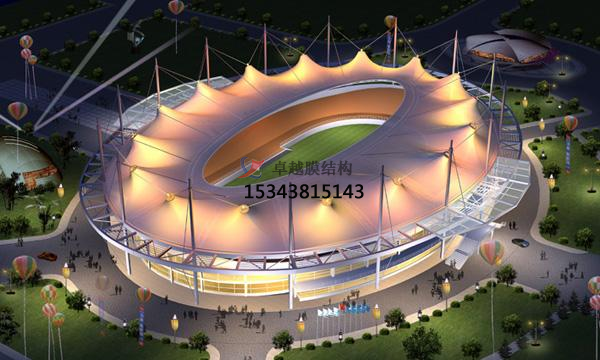 足球場膜結構雨棚用PVDFf材質可以嗎？