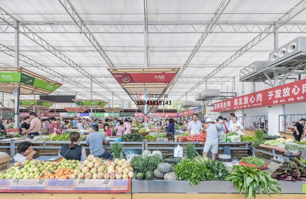 樂山膜結構公司【農貿市場膜結構頂棚】樂山膜結構廠家